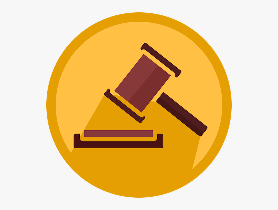 Gavel - Lawsuit Icon, Transparent Clipart