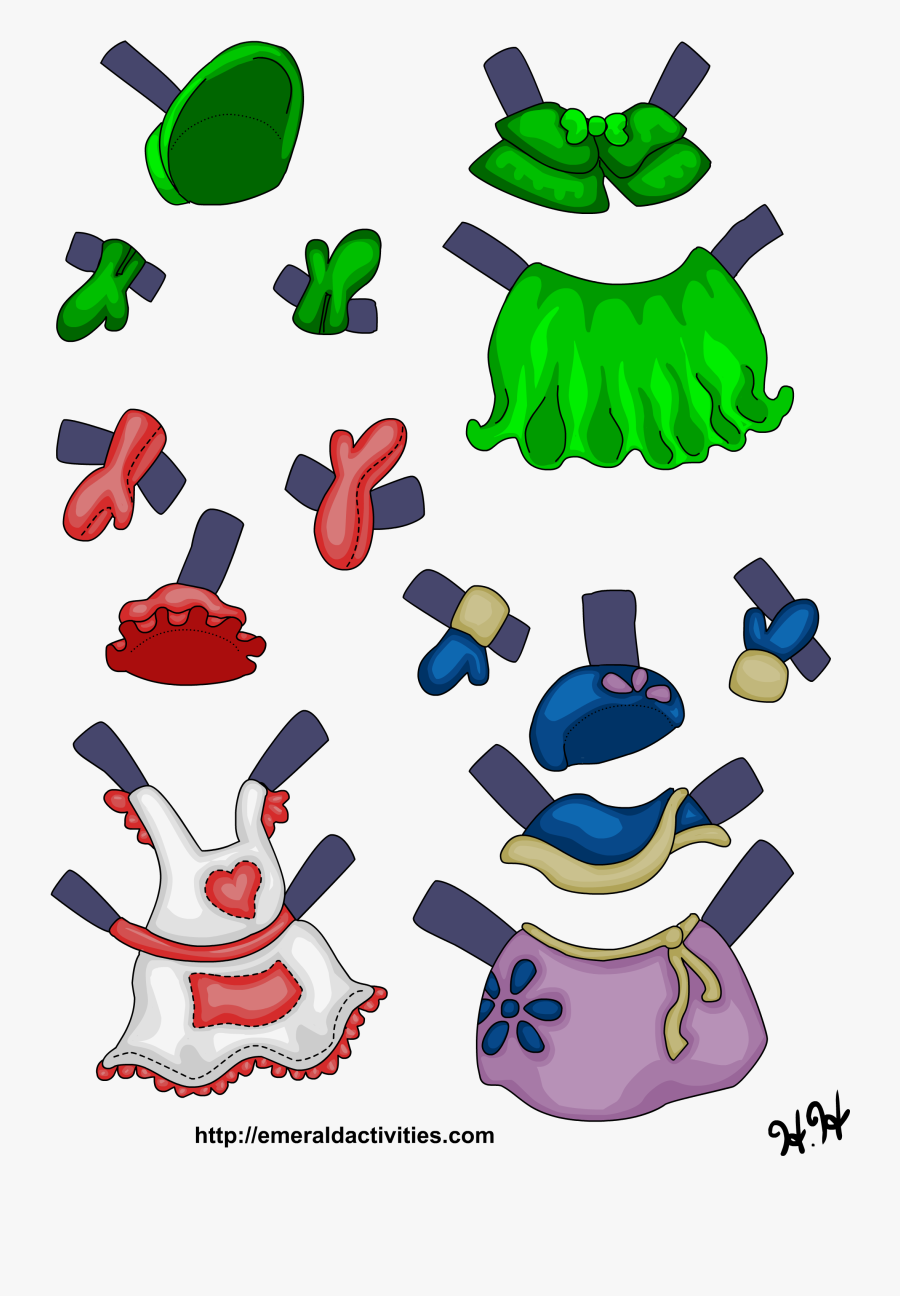 Clipart Black And White Emerald Activities Paper Dolls, Transparent Clipart