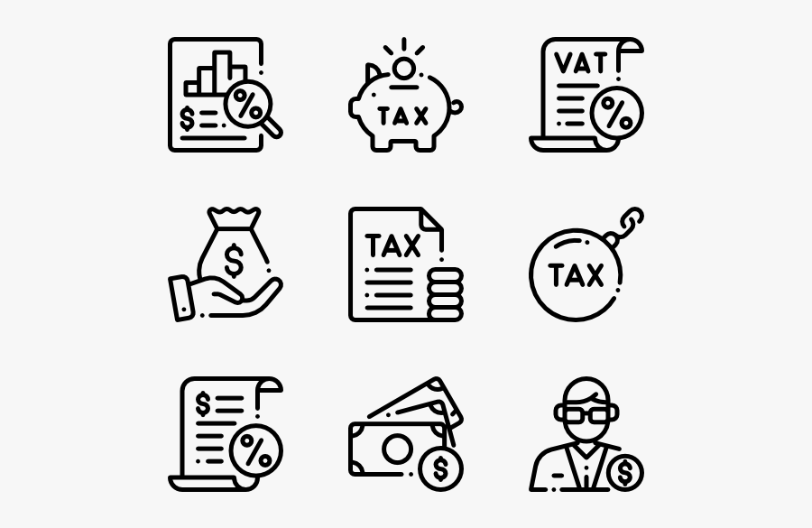 Tax Icons Free Vector - Suitcase Icon Transparent Background, Transparent Clipart