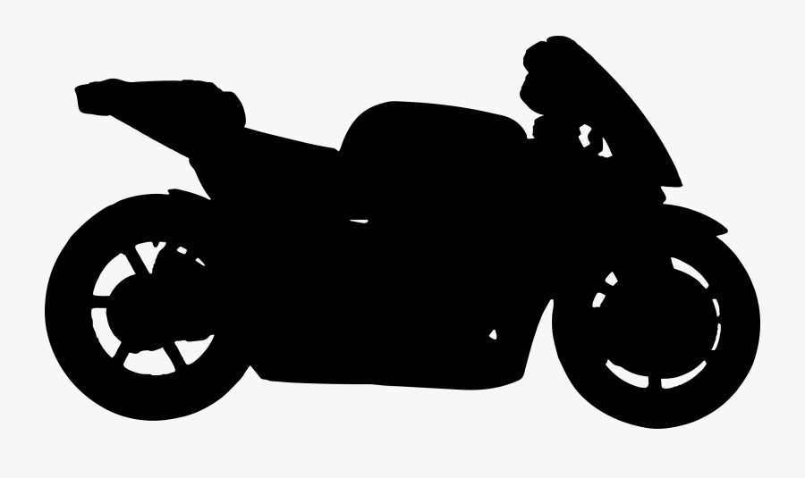 Clipart - Motorbike Silhouette Clip Art, Transparent Clipart