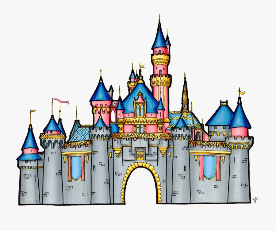 Disney Castle Awesome Clipart Junction For You Off - Sleeping Beauty Castle Drawing, Transparent Clipart