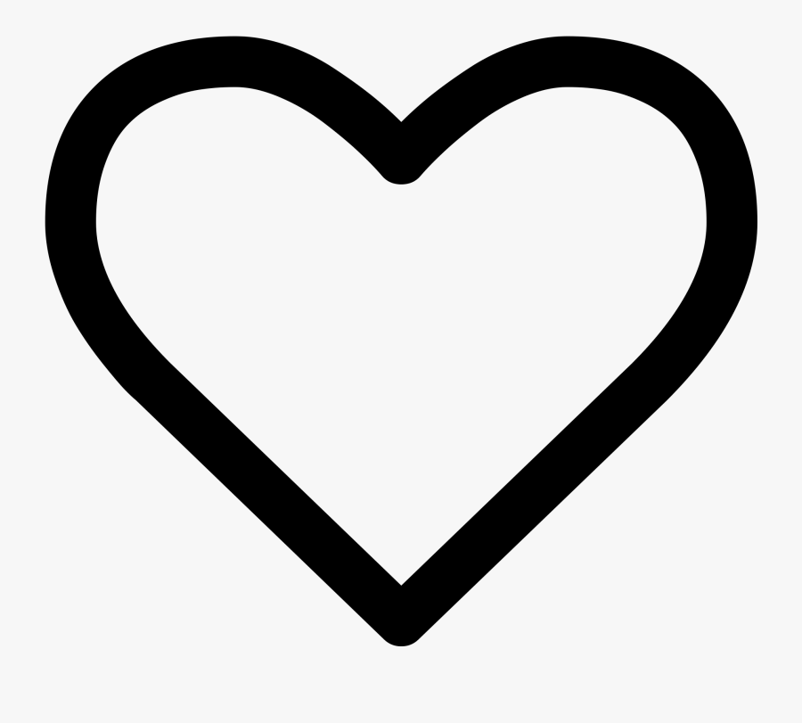 Heart Empty Font Awesome - Font Awesome Heart, Transparent Clipart