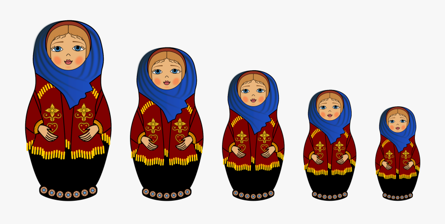 Clip Art Russian Nesting Dolls Text - Russian Doll Png, Transparent Clipart