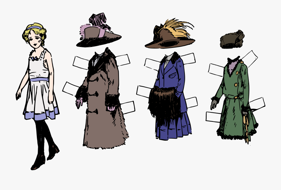 Colour Clip Arts - Clipart Paper Dolls Png, Transparent Clipart