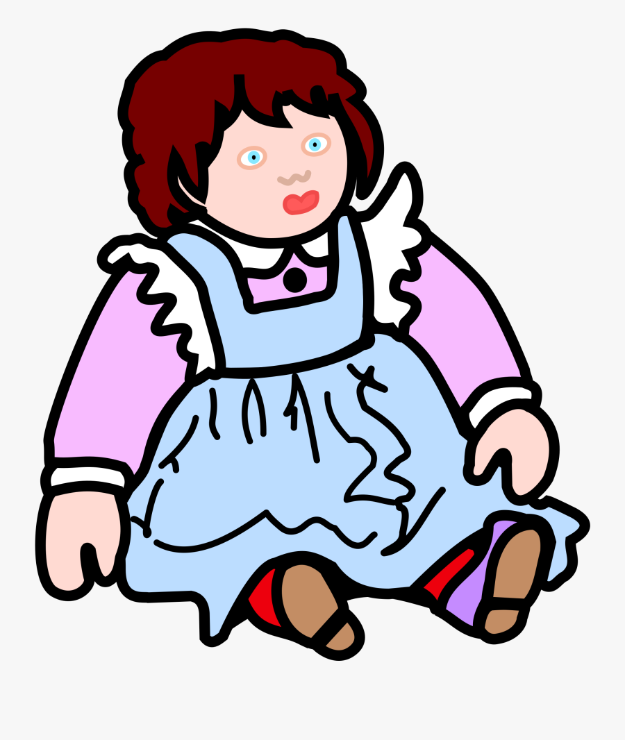 Image Freeuse Stock Dall Cute Free On - Clipart Doll Of Black And White, Transparent Clipart