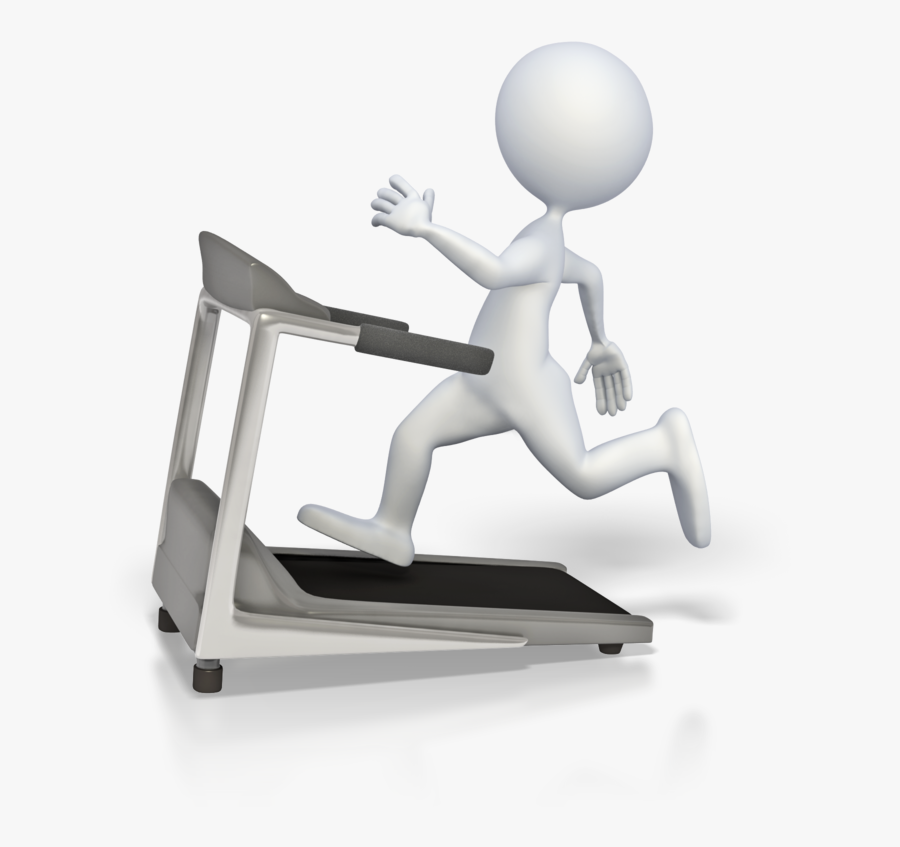 Transparent Treadmill Png - Stick Figure Running On Treadmill, Transparent Clipart