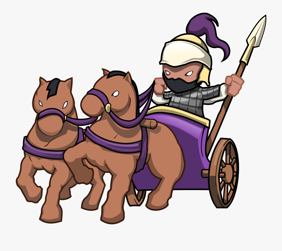 Chariot Drawing Trojan - Roman Chariot Racer Clipart, Transparent Clipart