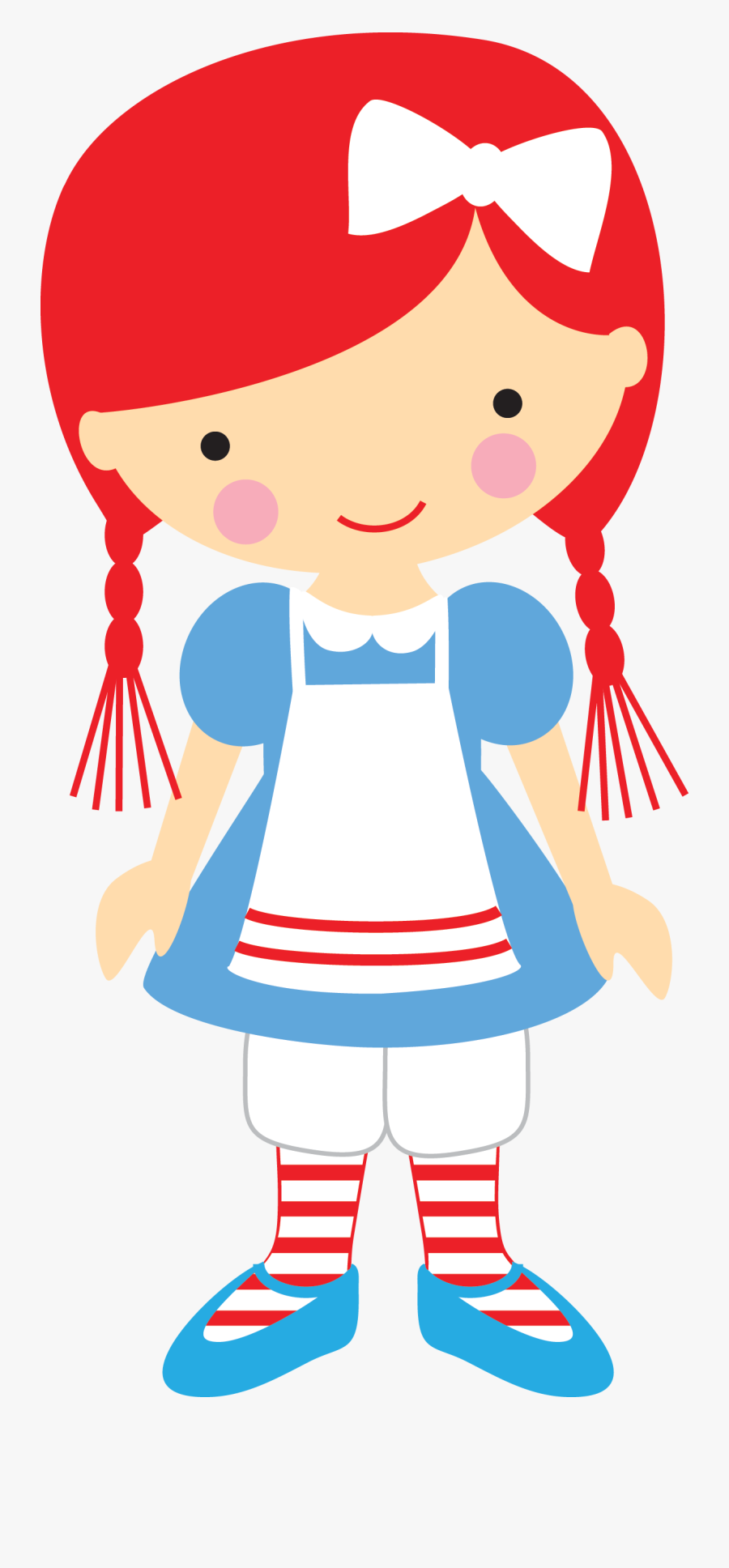 Girl Clipart, Printables, Clip Art, Little Girls, Dolls, - Cute Raggedy Ann Clipart, Transparent Clipart
