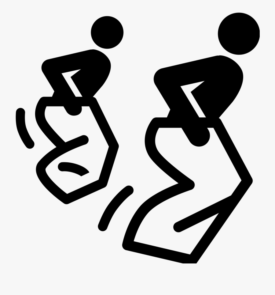 Transparent Race Flags Clipart - Sack Race Clipart Black And White, Transparent Clipart