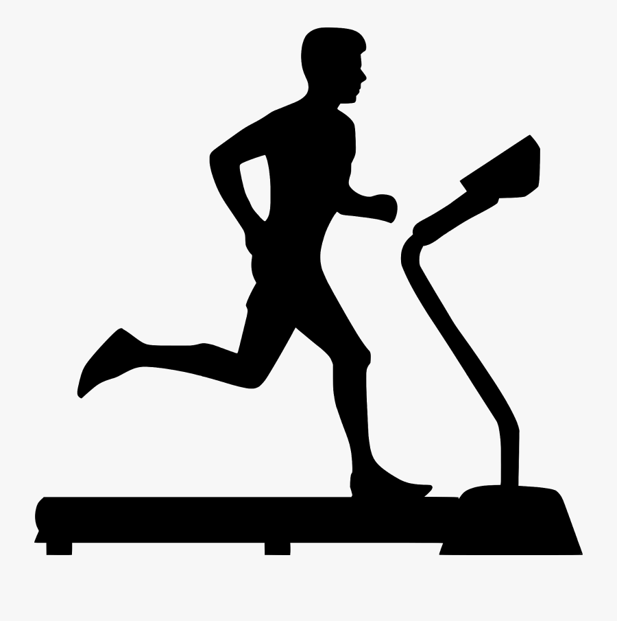 Treadmill Silhouette, Transparent Clipart