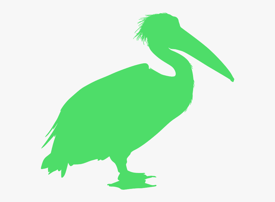 Red Pelican Silhouette, Transparent Clipart