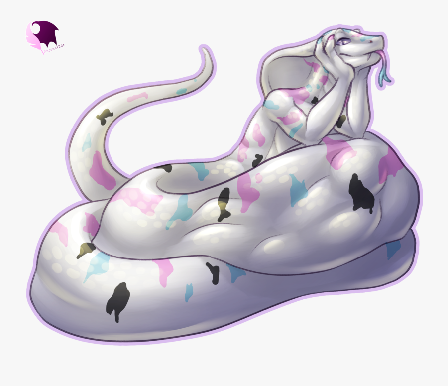 #mq #purple #white #snake #snakes #animal - Purple And White Snake, Transparent Clipart