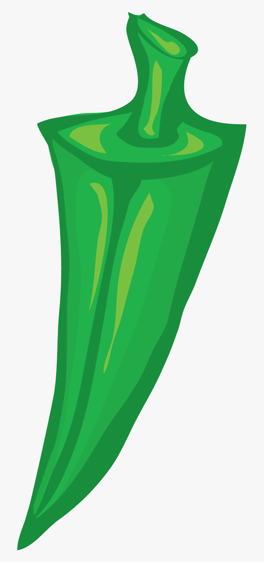 Green Pepper Vector Clip Art - Illustration, Transparent Clipart