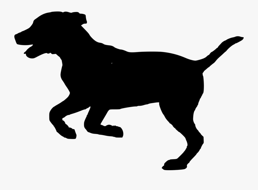 Dog Running Silhouette, Transparent Clipart