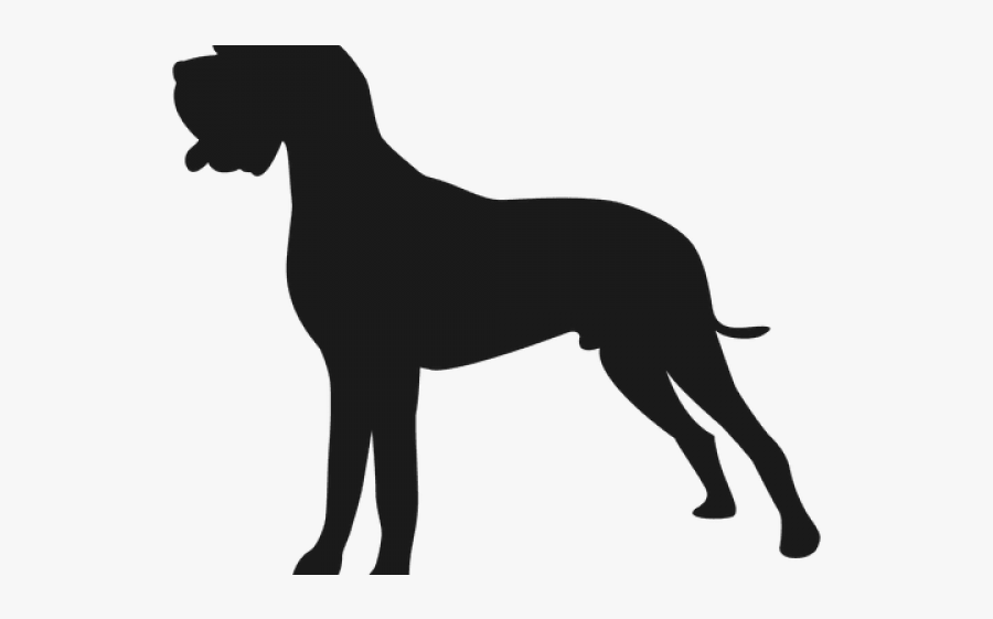 Silhouette Great Dane Transparant, Transparent Clipart
