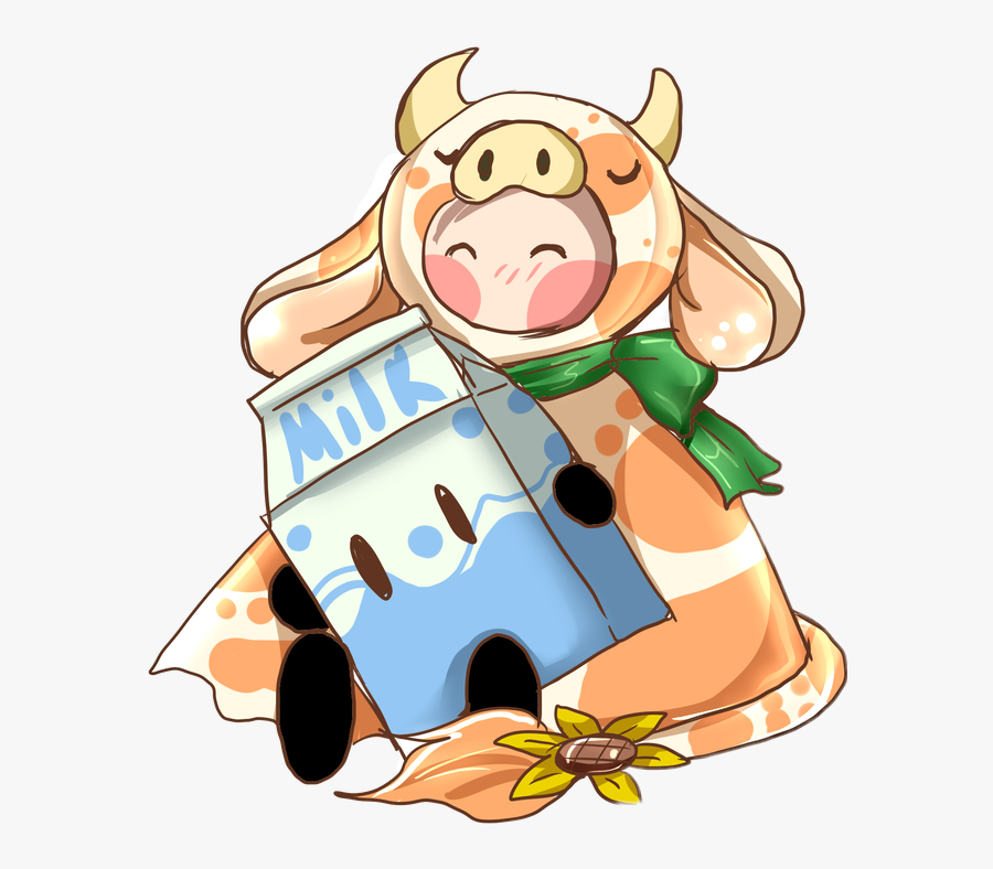 #chibi #cow #milk #carton, Transparent Clipart