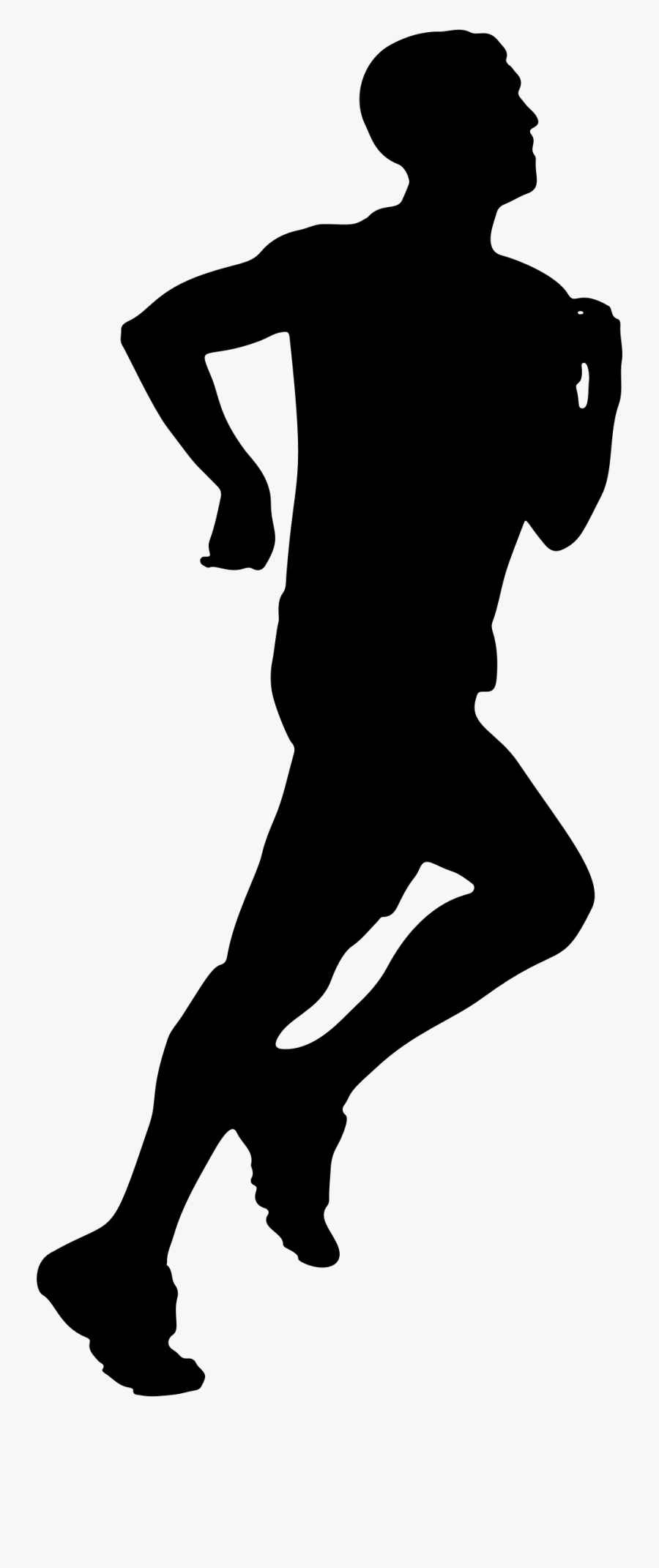 Jogging Man Silhouette - Jogging Silhouette, Transparent Clipart
