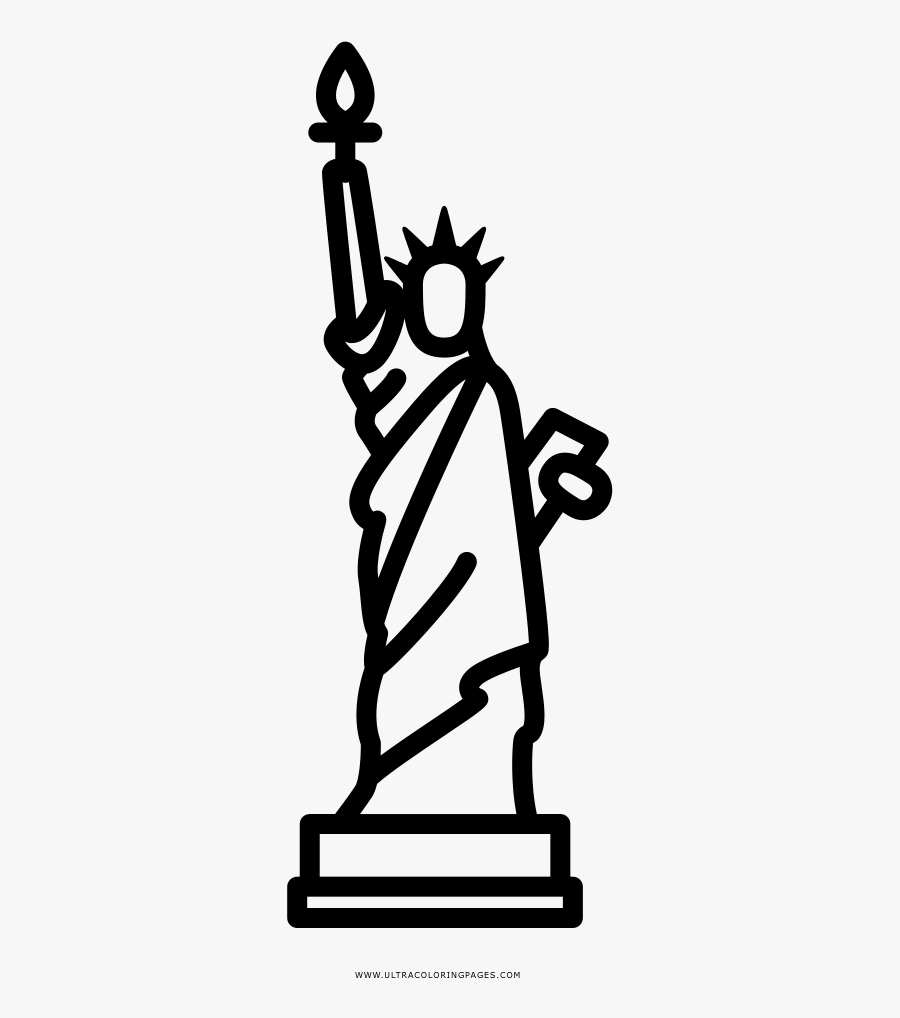 Statue Of Liberty Coloring Page - Instagram Travel Highlight Covers, Transparent Clipart