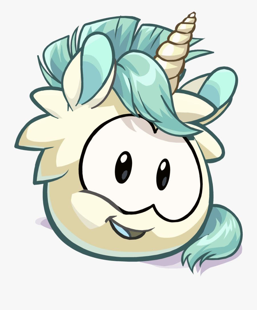 Cute - Unicorn - Drawing - Club Penguin Unicorn Puffle, Transparent Clipart