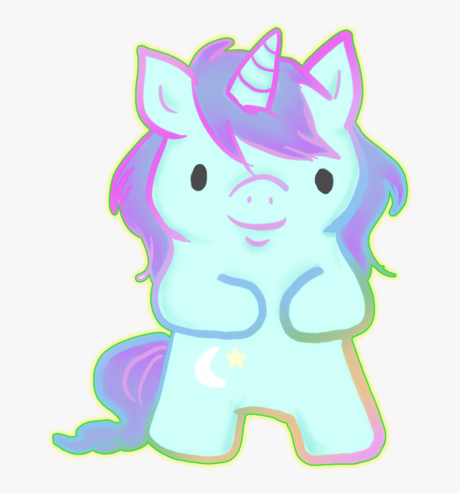 Cute Unicorn By - Unicorn Drawing, Transparent Clipart