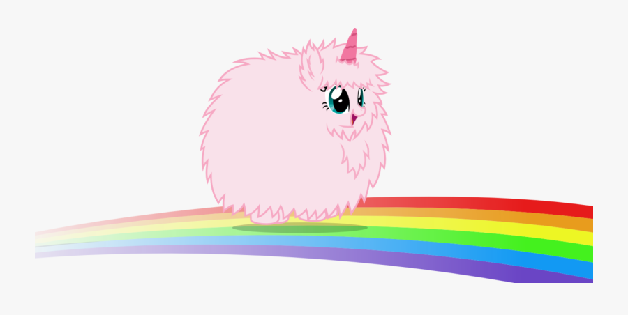 Pink Fluffy Unicorn Dancing On Rainbow - Pink Fluffy Unicorns Background, Transparent Clipart