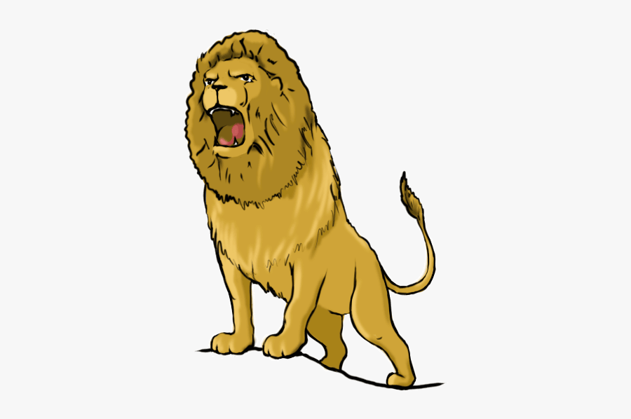 Lion - Roaring - Drawing - Draw A Lion Roaring, Transparent Clipart