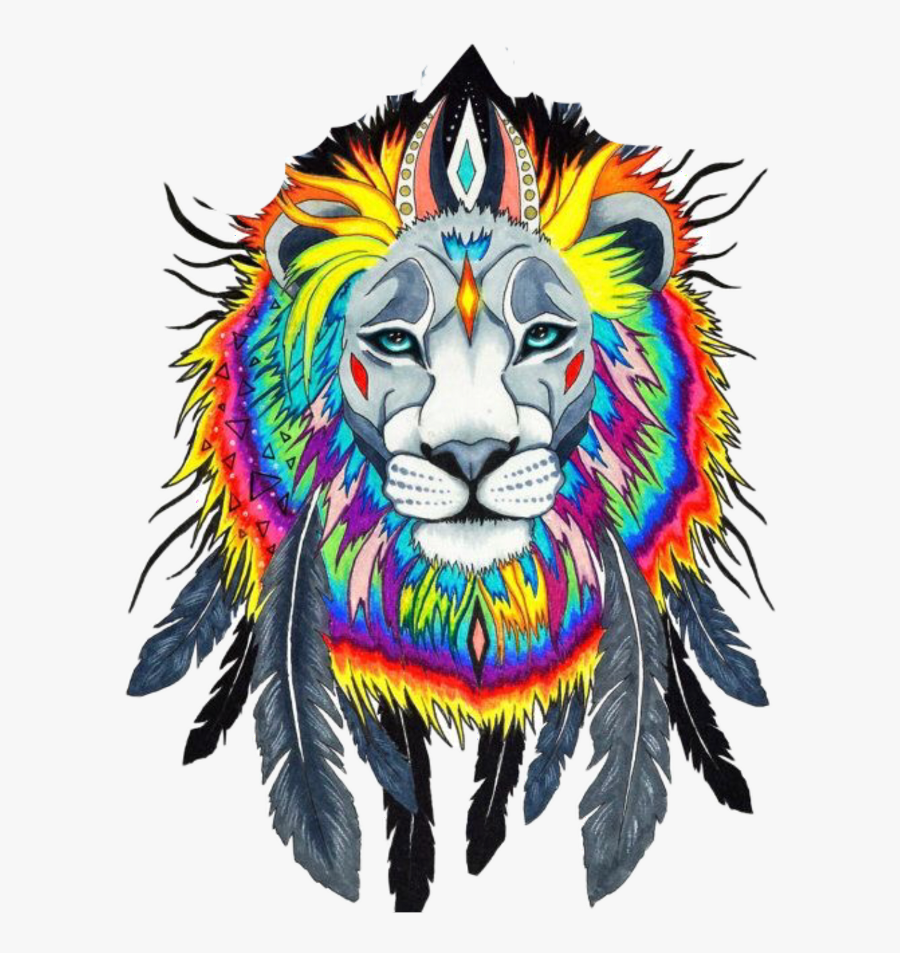 Lion King Art Nativeamerican - Lion Dream Catcher, Transparent Clipart