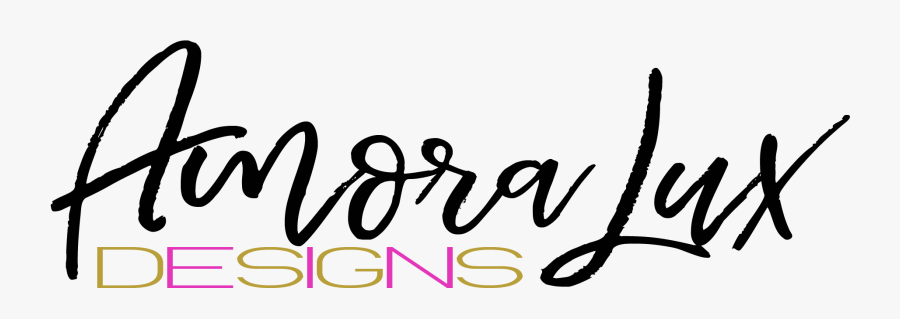 Amora Lux Designs - Calligraphy, Transparent Clipart