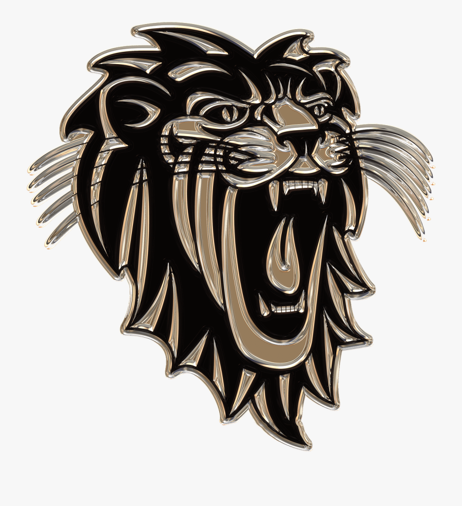 Lion Roaring Plastic Art - Vector Art Roaring Lions, Transparent Clipart