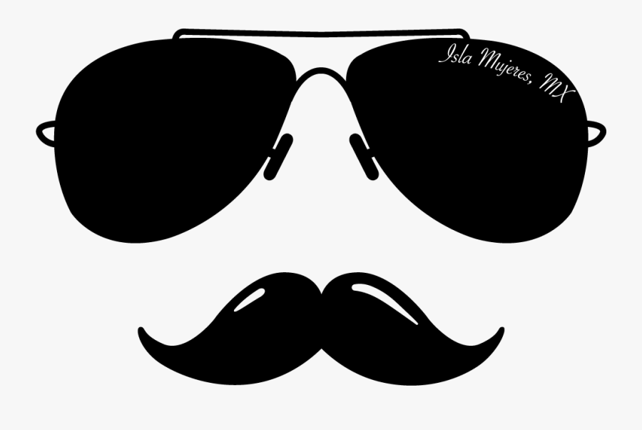Care,line,goggles,black And White,aviator Sunglass,clip - Sunglasses Moustache, Transparent Clipart