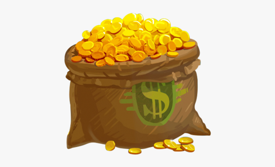 Gold Coins Fall Out Of Bag Png Image Free Download - Illustration, Transparent Clipart