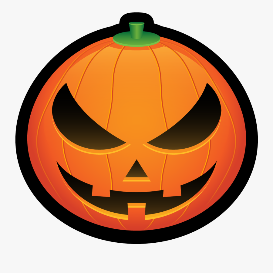 Pumpkin Awards Clipart - Scary Jack O Lantern Icon, Transparent Clipart