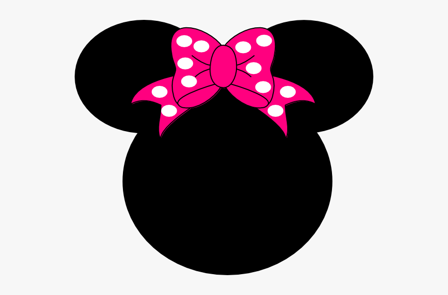 Black Minnie Mouse Head, Transparent Clipart