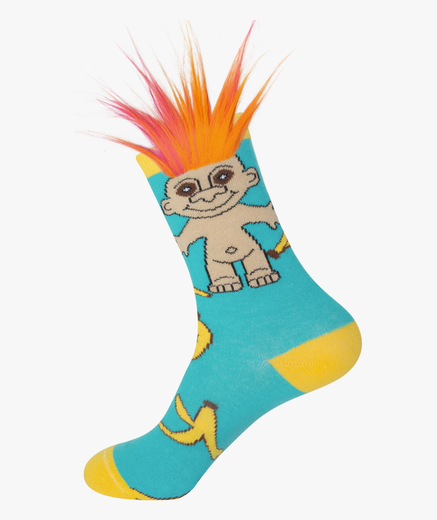 Crazy Socks Transparent - Orange And Blue Split Hair, Transparent Clipart