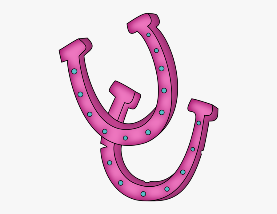 Purple Cowgirl Boots Clip Art Download - Pink Horseshoe Clipart, Transparent Clipart
