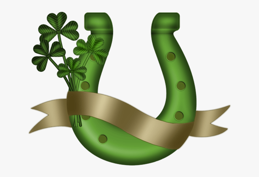 Green Horse Shoes - St Patrick's Day Horseshoe Clip Art, Transparent Clipart
