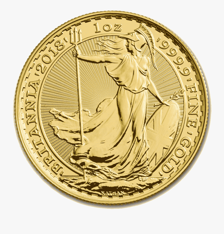 Transparent Gold Coins Clipart - Britannia Coin, Transparent Clipart