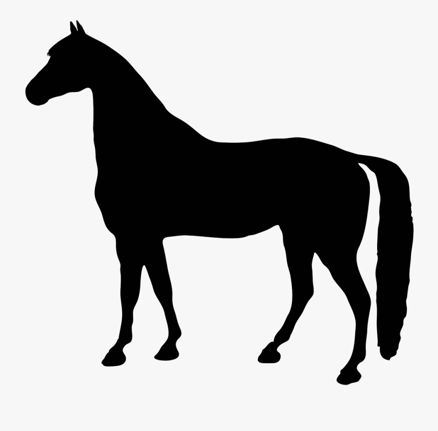 Standing Horse Silhouette Clip Art - Horse Silhouette No Background, Transparent Clipart