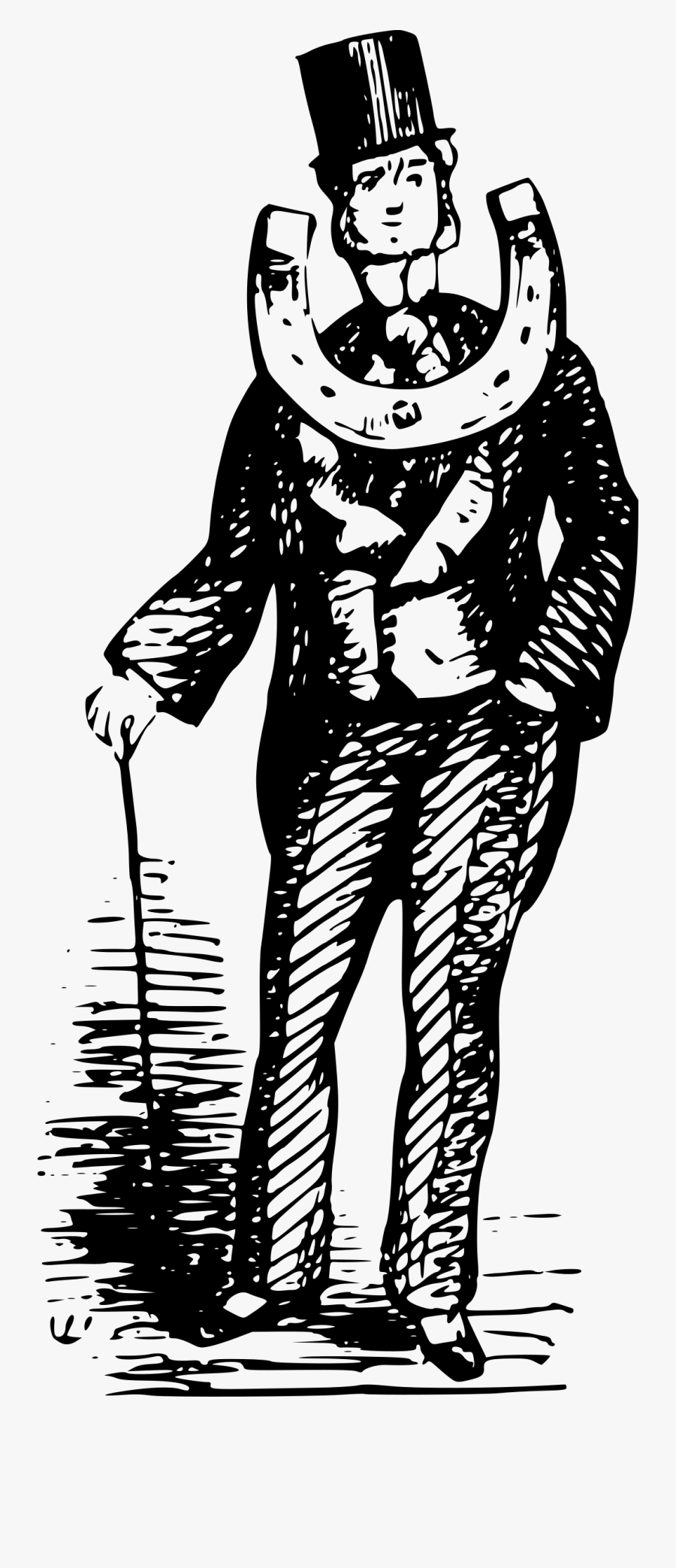 Gentleman With A Horseshoe Clip Arts - Orthography, Transparent Clipart