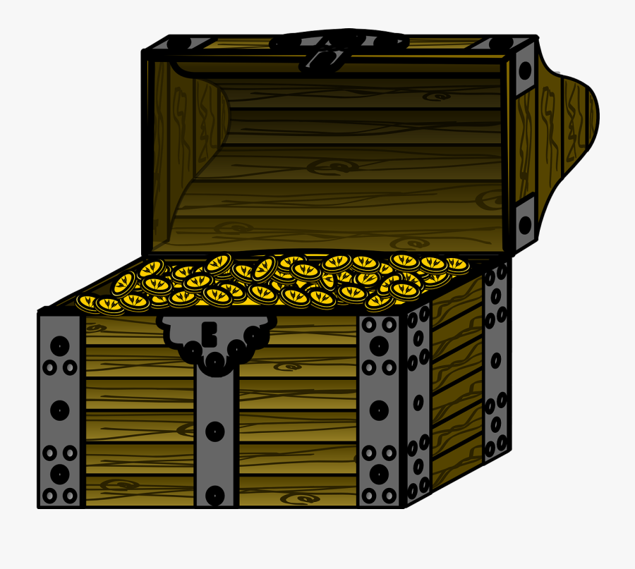 Treasure Chest Cartoon Pirate, Transparent Clipart