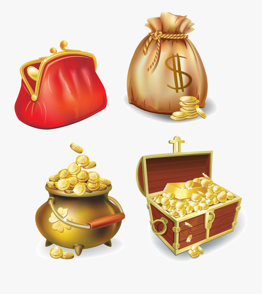 Gold Coin Icon - Pot Of Gold Coin, Transparent Clipart