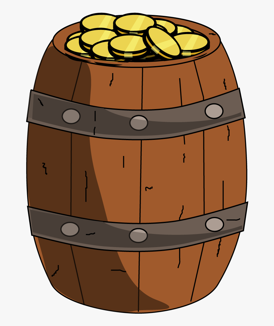 Barrel - Clipart - Barrels Cartoon Clipart, Transparent Clipart