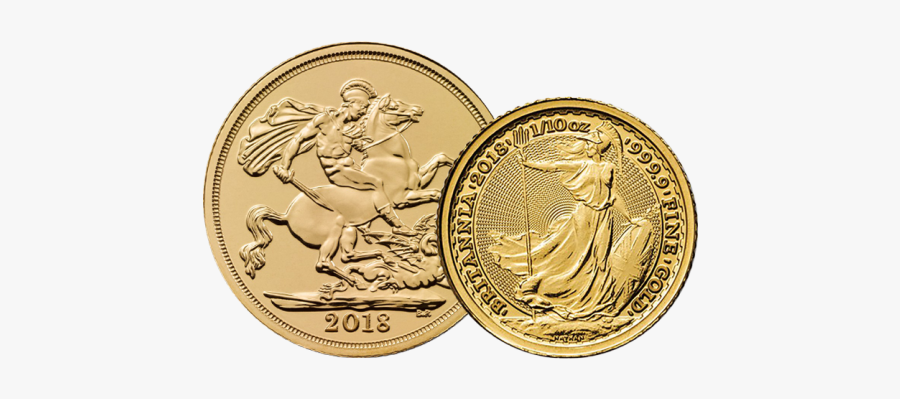 Gold Coin Pic - 2018 Bullion Sovereign, Transparent Clipart
