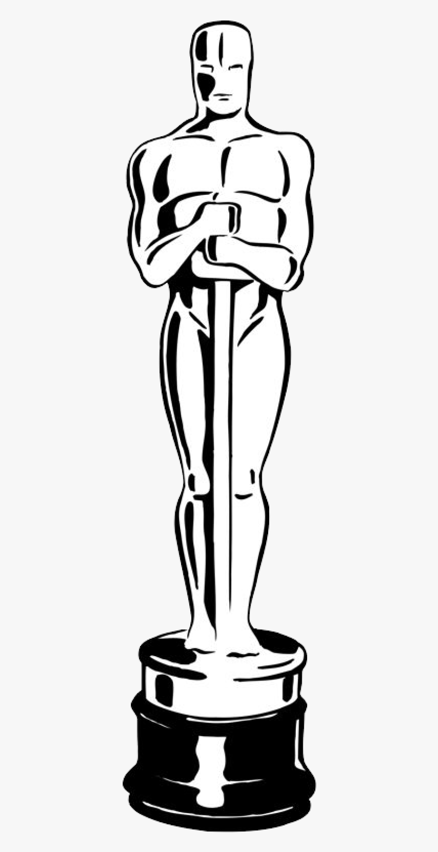 Transparent Academy Awards Clipart - Clip Art Oscar Statue, Transparent Clipart
