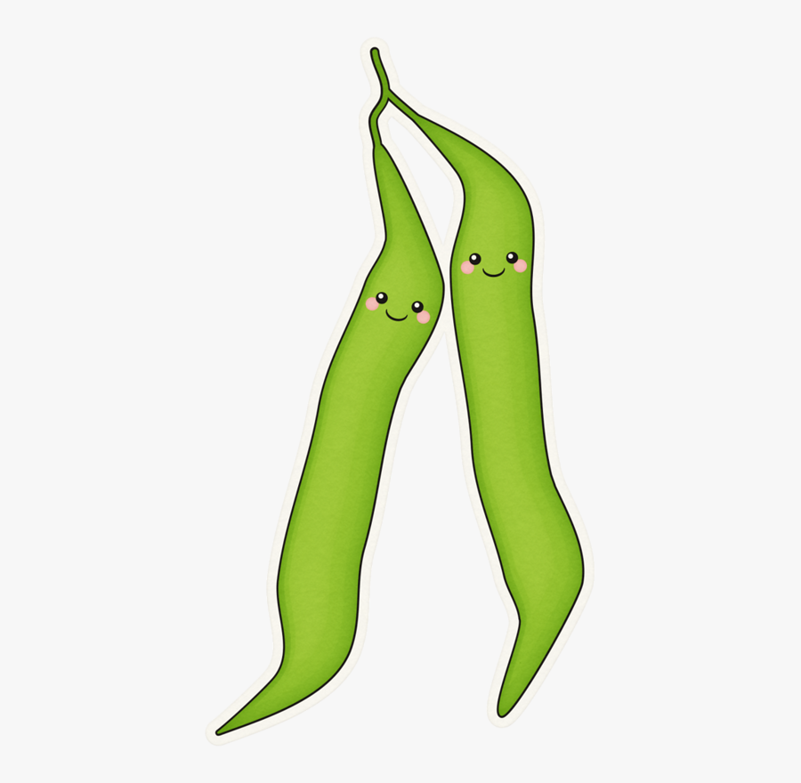 Duplicate Kawaii Faces To Draw On Clipart Used For - Cartoon Green Bean Drawing, Transparent Clipart