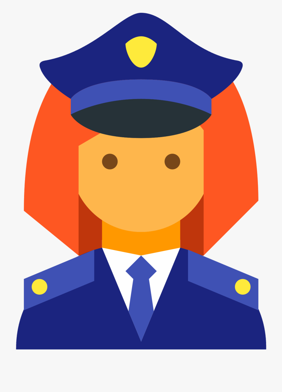 Policeman Female Icon - Policia Imagen Vector Png, Transparent Clipart