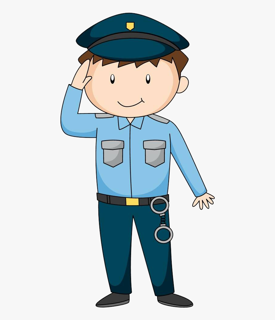 Clipart Library Police Officer Royalty Free - Cartoon Picture Of Cop, Transparent Clipart