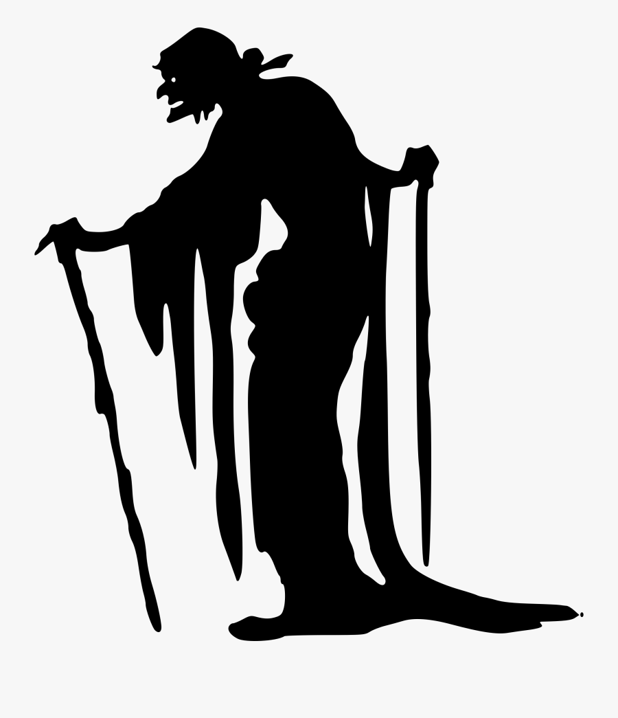 Clip Art Old Lady Clipart Black And White - Scary Witch Clip Art, Transparent Clipart