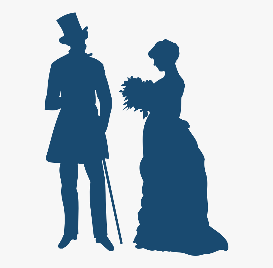 Clipart - Old-fashioned Couple - Old Fashioned Clipart, Transparent Clipart