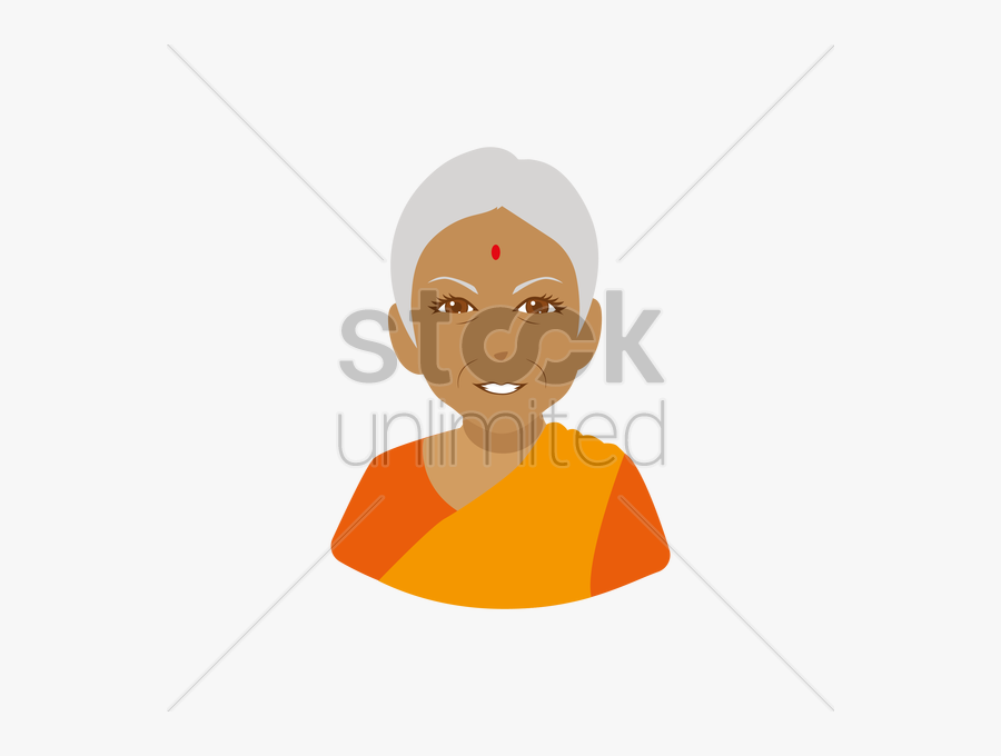 Indian Old Lady Png, Transparent Clipart